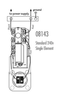 Camco Thermo-Disc Style Replacement Single Element Water Heater Thermostat With High Limit Control