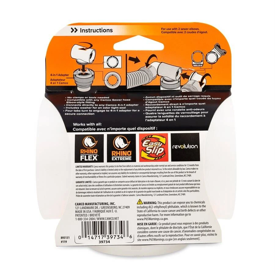 Camco Rv Sewer T Adapter - Image 7