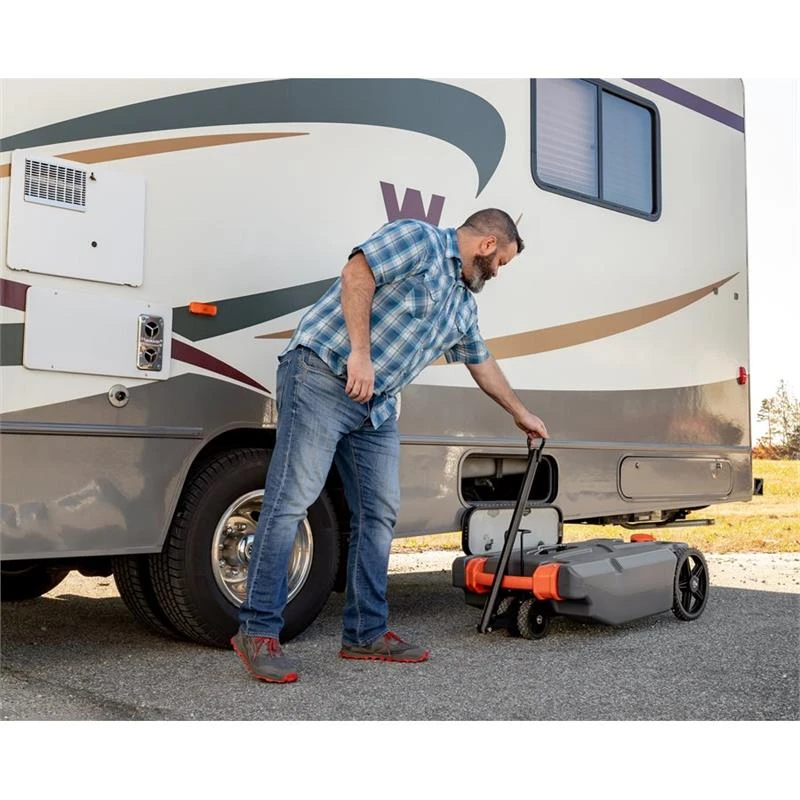 Camco 39007 Rhino Tote Tank With Steerable Wheels Ready To Use Kit 36 Gallon - Image 17