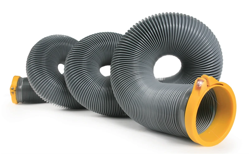 Camco 39901 Easy Slip Self-Clamping Heavy Duty Sewer Hose 15 Foot 18 Mil HTS