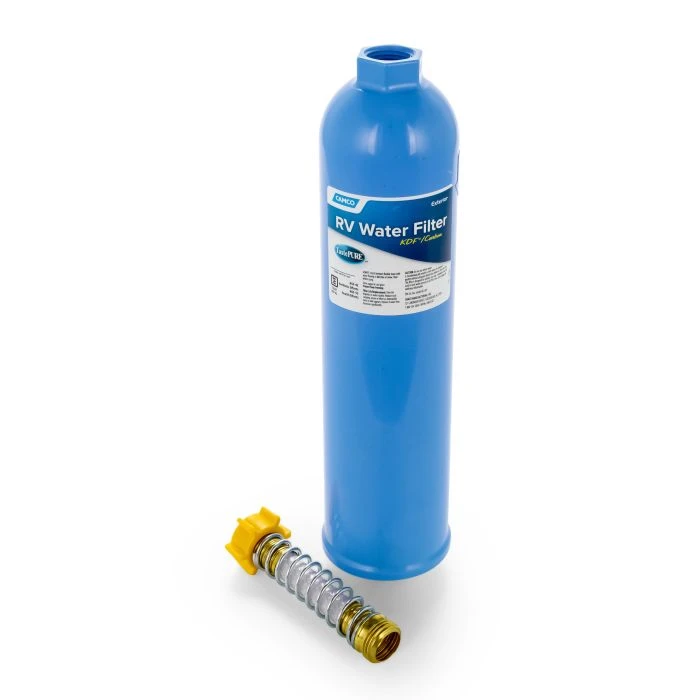 Camco TastePURE XL RV & Marine Water Filter W/ Flexible Hose Protector
