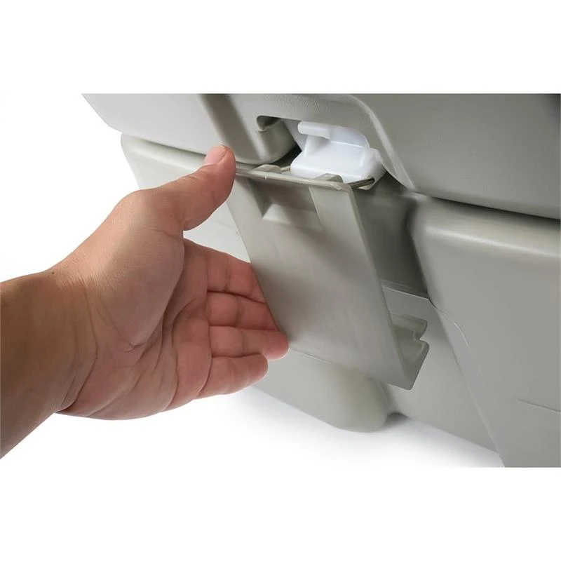 Camco 41541 Portable Toilet - 5.3 Gallon Bellows Pump Flush Control Beige - Image 4