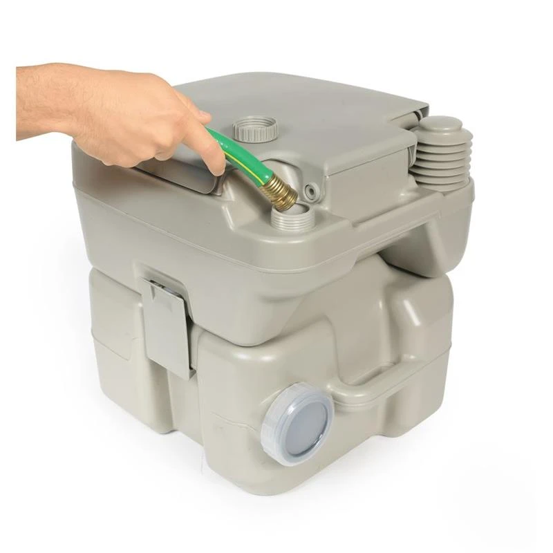 Camco 41541 Portable Toilet - 5.3 Gallon Bellows Pump Flush Control Beige - Image 3