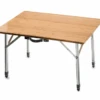 Camco 51893 Bamboo Folding Table With Adjustable Aluminum Legs 31.4" X 23.6"