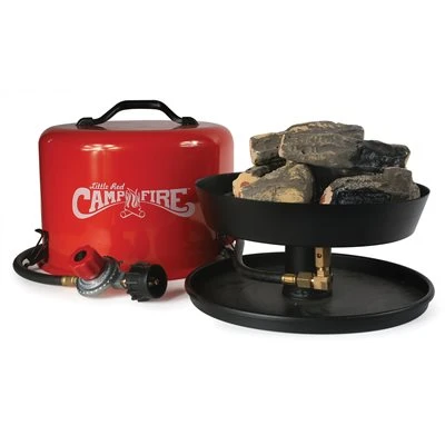 Camco 58031 Portable Propane Little Red Campfire With 8' LP Hose And Log Set