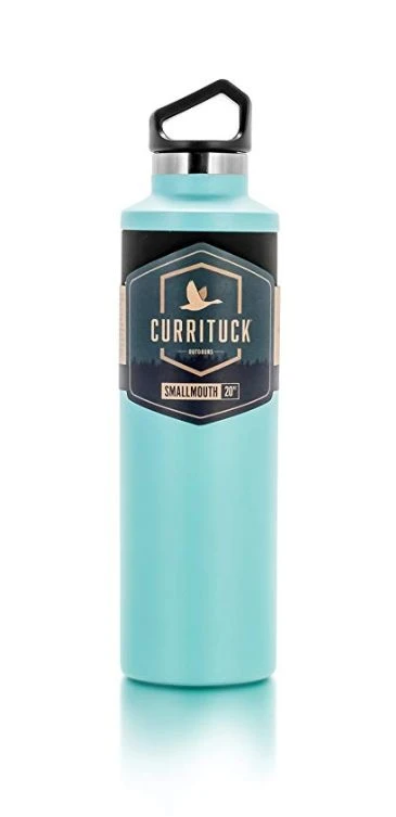 Camco 20-Ounce Seafoam Blue Currituck Standard Mouth Stainless Steel Water Bottle - Image 3