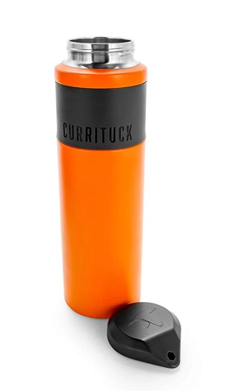 Camco 36-Ounce Orange Currituck Wide Mouth Stainless Steel Water Bottle