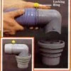Camco 39144 Gray Easy Slip Sewer Elbow 4-In-1 Adapter