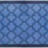 Camco 42856 Patio Mat 9 Foot X 12 Foot Blue/ Blue Lattice Design