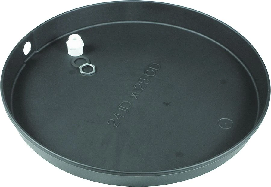 Camco 22-Inch Round Black Plastic Drain Pan